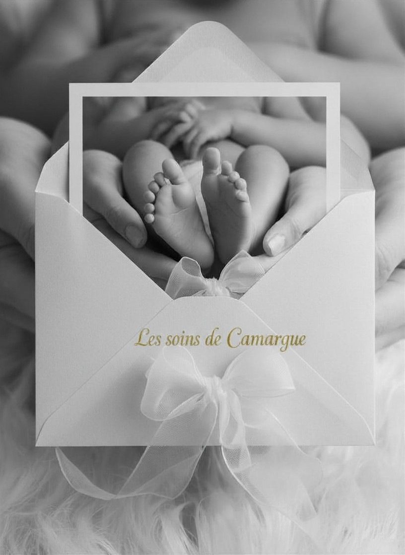Carte cadeau enveloppe pieds de bébé