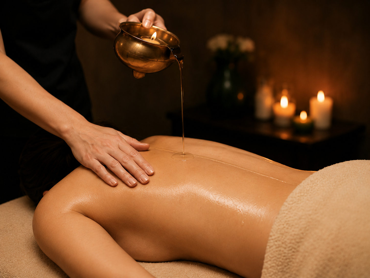 Massage ayurvédique à l'huile chaude aux Soins de Camargue à Triel-sur-Seine