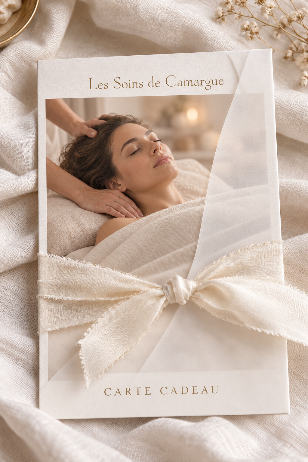 Carte cadeau Les Soins de Camargue à retirer à l'institut